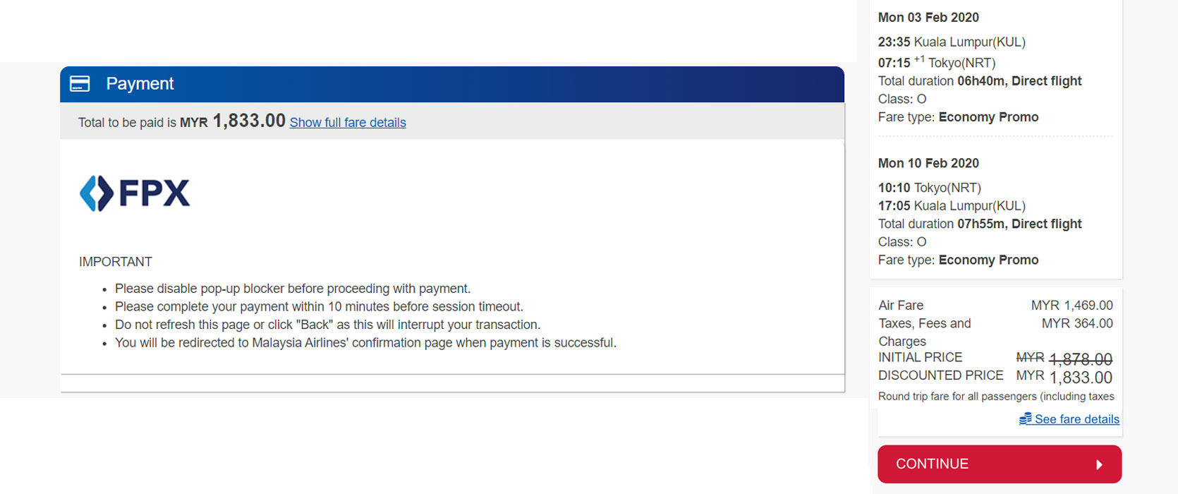 Malaysia Airlines: Get extra 5% off all flights now! 2 Step1 FPX