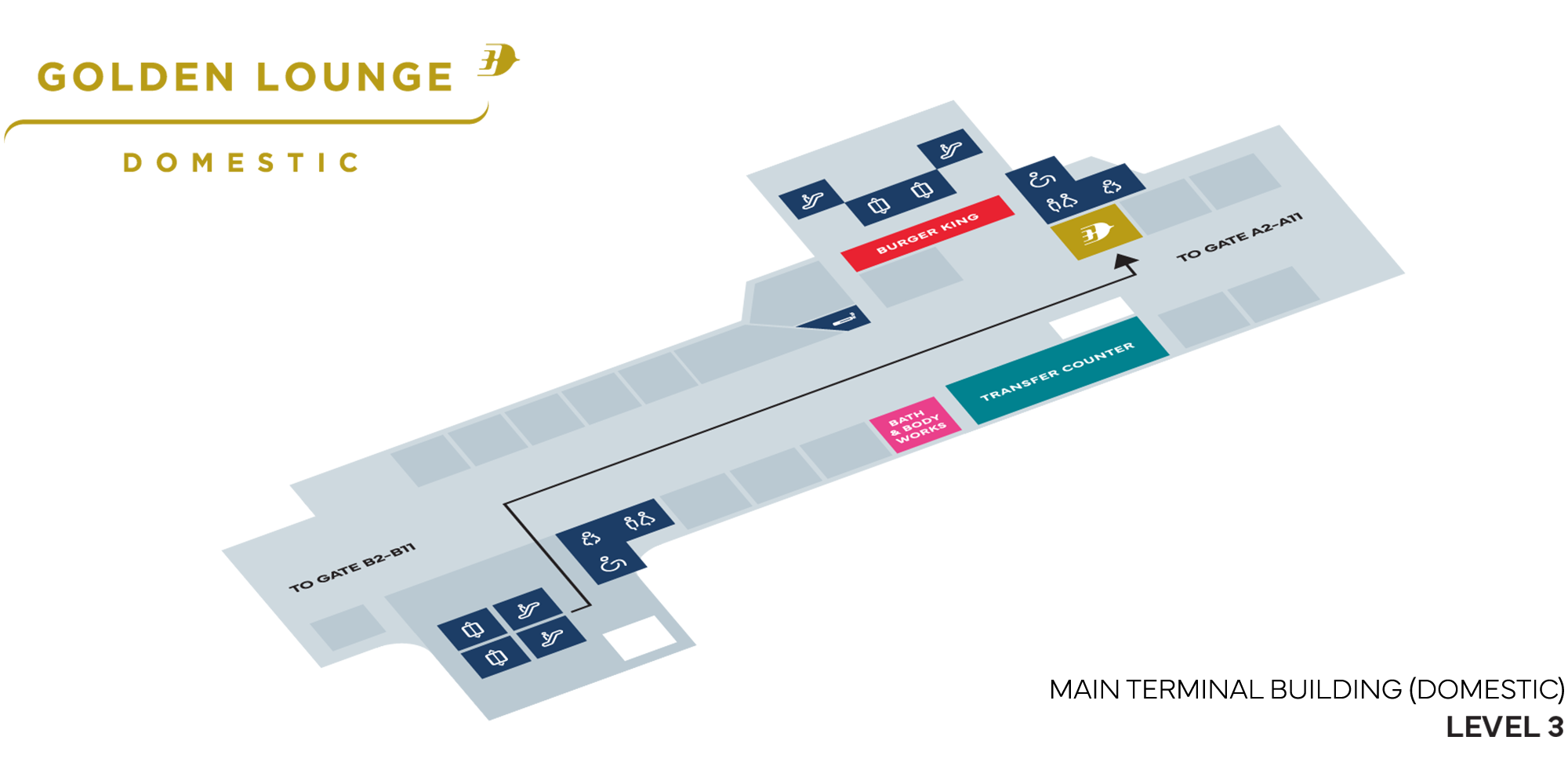 Experience our Golden Lounge Malaysia Airlines