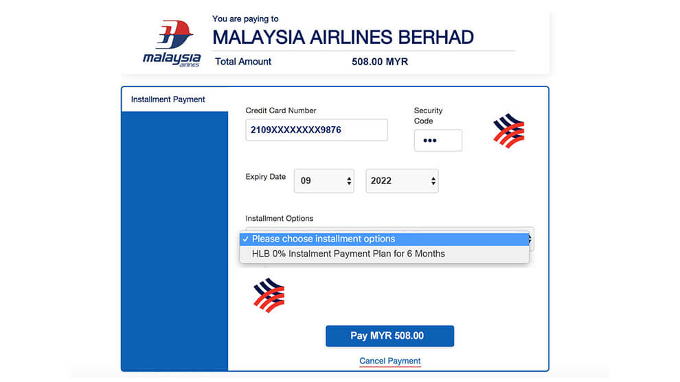 malaysia airlines booking trip